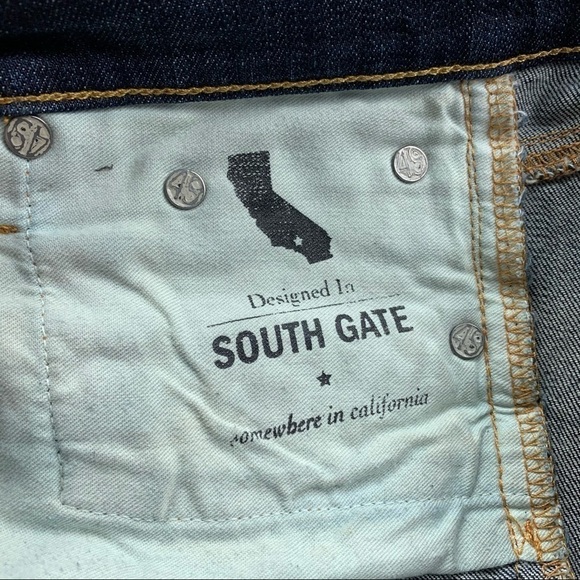 AG Jeans Stilt Cigarette Leg Distressed Dark Wash Cuffed Retro Low Rise SZ 8/29 - Picture 11 of 14